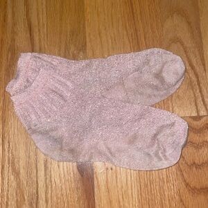 Free People Sparkly Pink Crew Socks